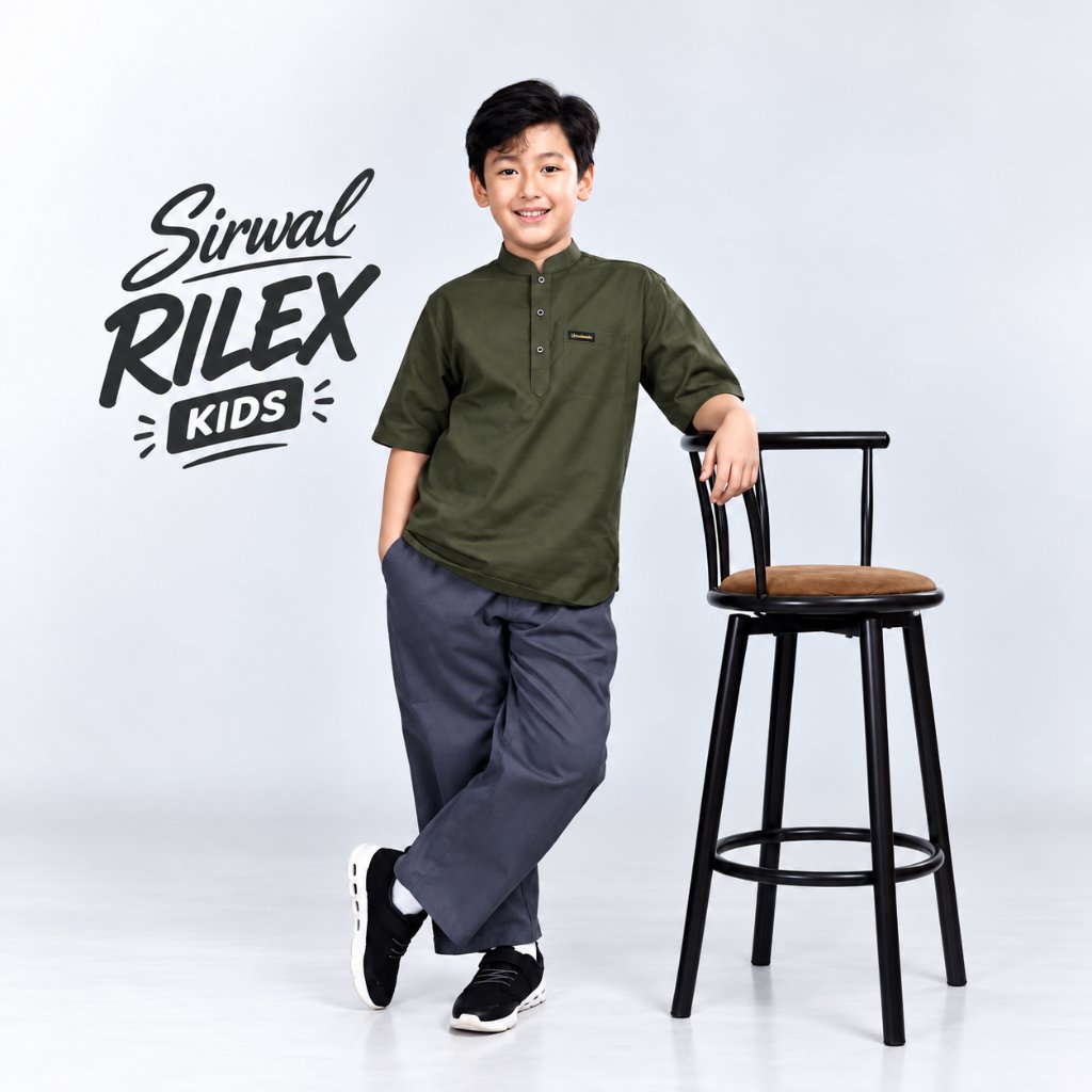 Uhud Basic - Sirwal Rilex Kids Sirwal Anak Bahan lembut dan Ringan