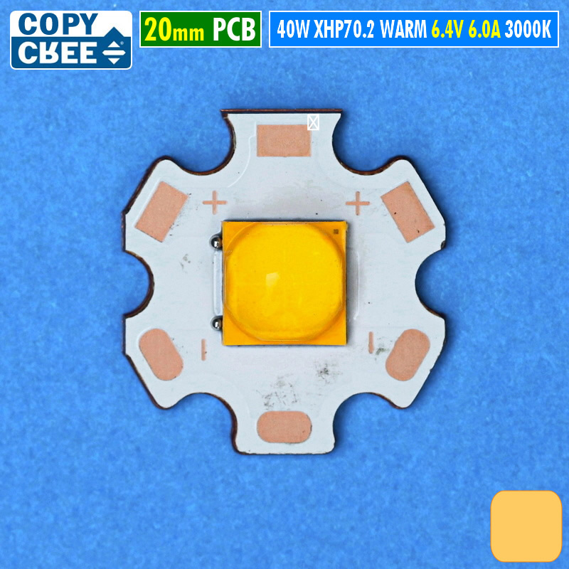 Led Cree XHP702 Warm 40W 3000K 3500K 6V Copy Cree XHP70 P70 Kuning Hangat Mata Lampu Senter Led Swat