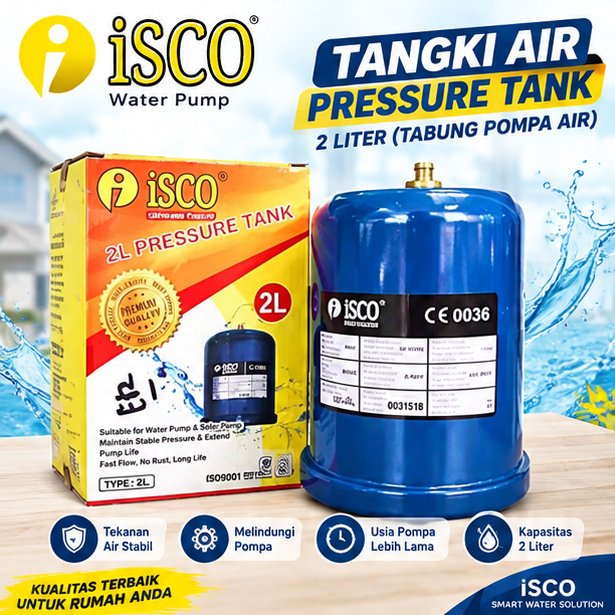 Tabung Pompa Air Besi Otomatis 2 Liter - ISCO