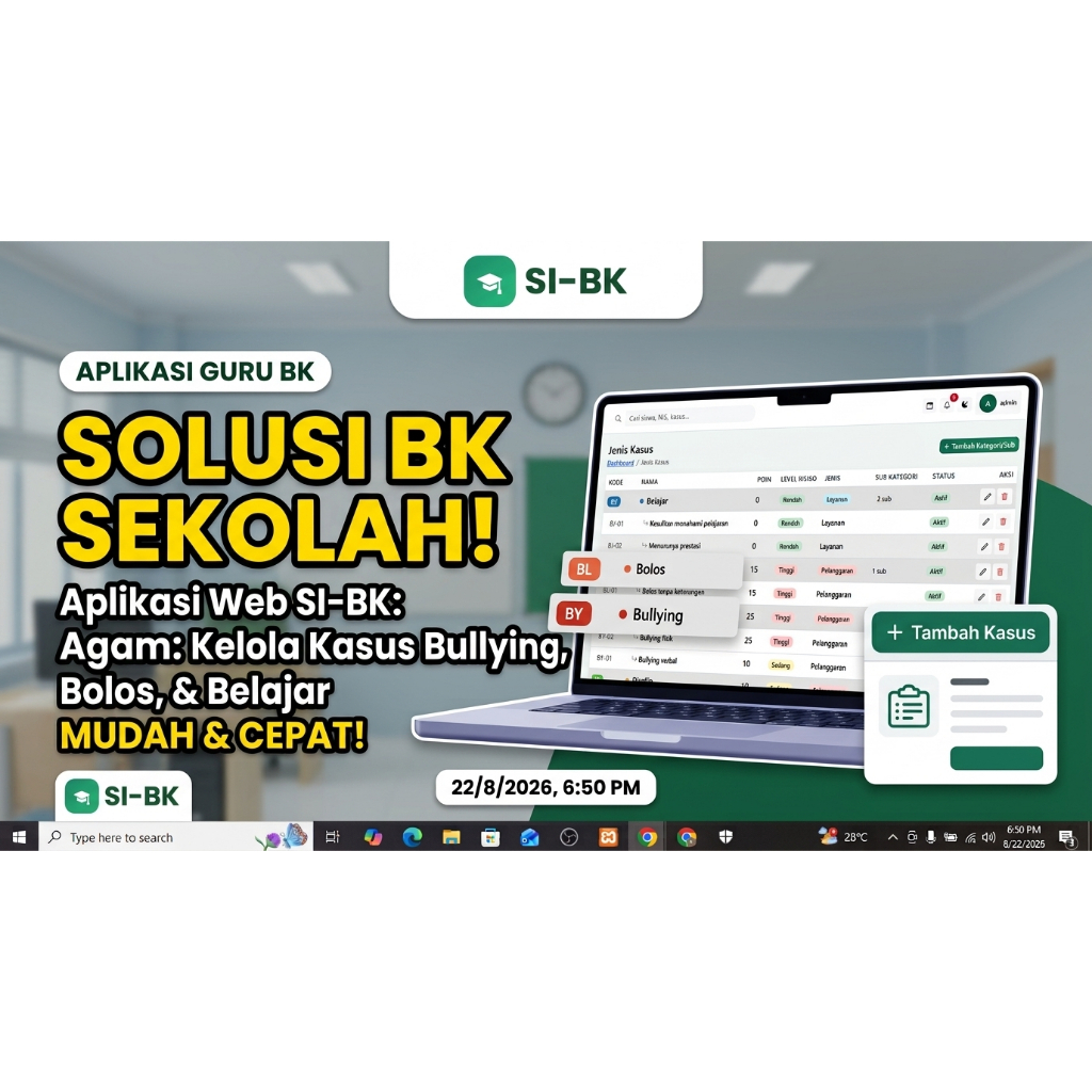 Source Code Aplikasi Sistem Informasi Bimbingan Konseling (SI-BK) Sekolah | PHP 8.2 Native MVC