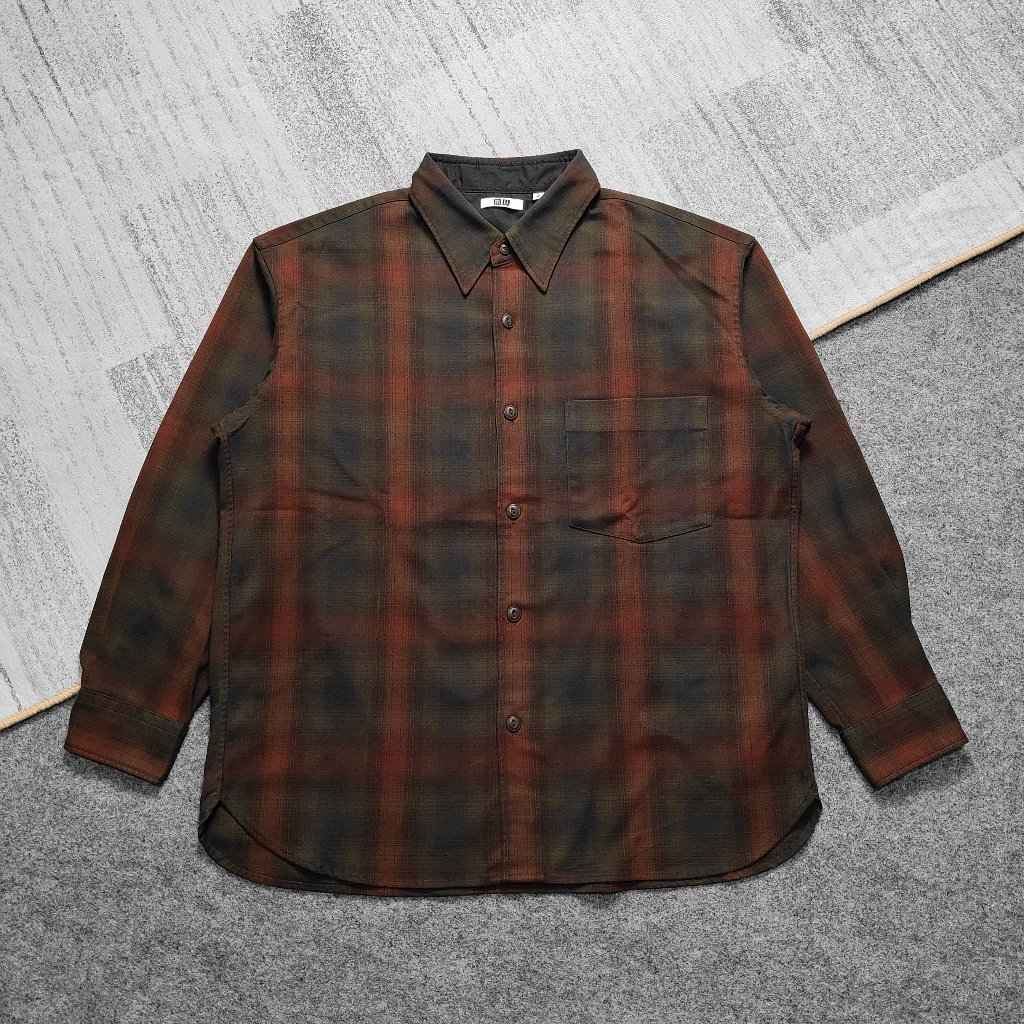 Uniqlo U Veterano Heavy Flannel Shirt Kemeja Flanel