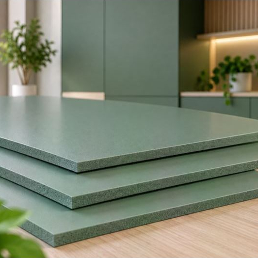 HMR MDF Hijau 3mm – 18mm Potongan Custom Ukuran | Lembaran Kayu MDF Board Tahan Lembab Air