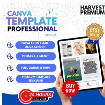 Template Desain Canva Professional Harvest Premium Paket Akun Anda Sendiri