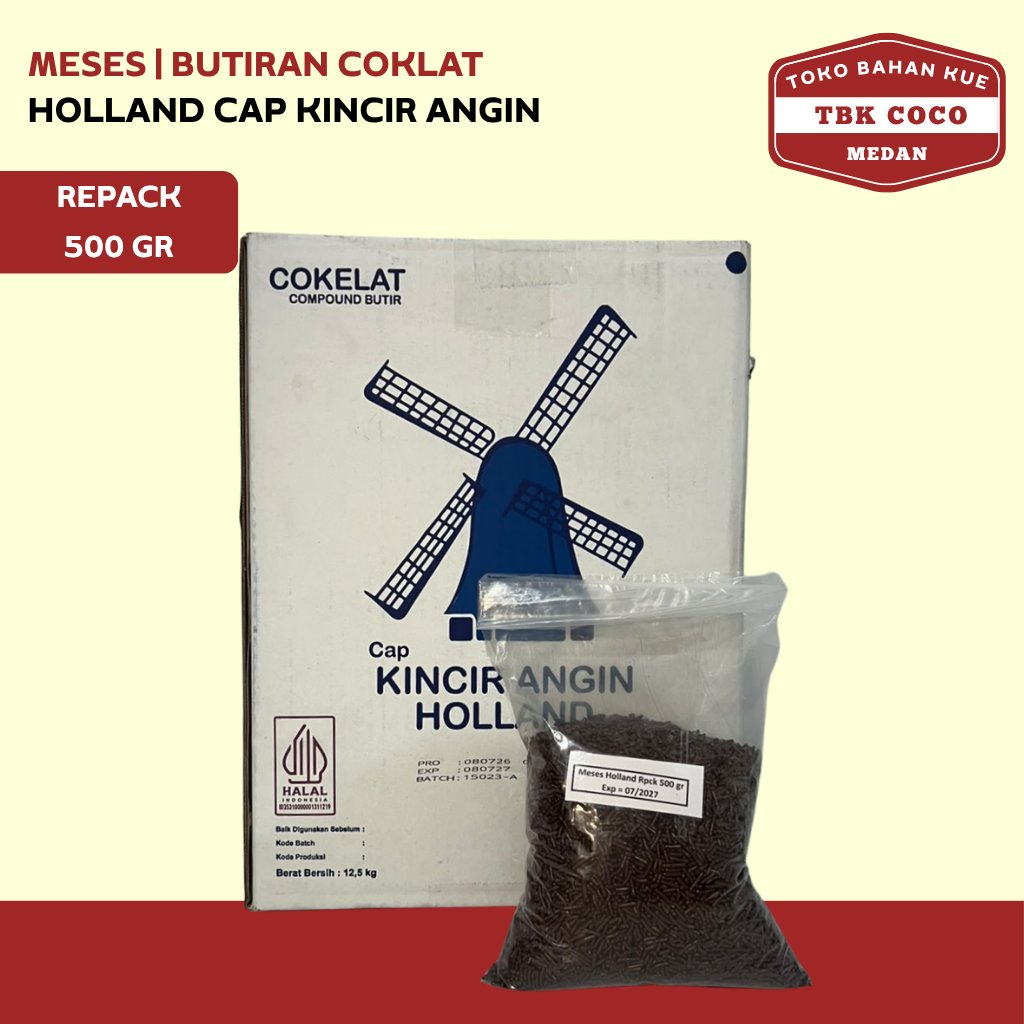 Holland Meses (Repack) 500 gr | Coklat Butir | Meses Holland Premium | Ceres