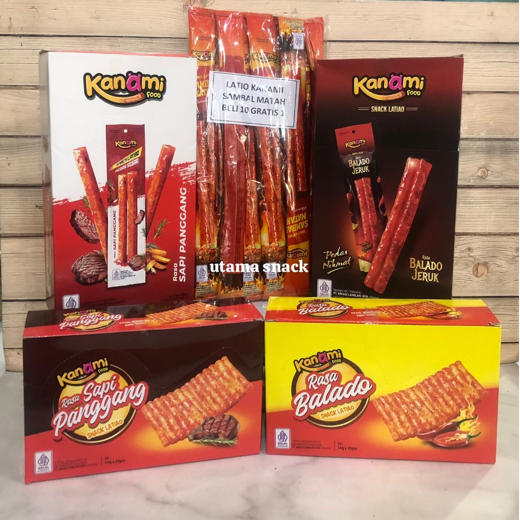 kanami latio - latio halal - latiao halal - snack snek latio pedas - stik pedas latio