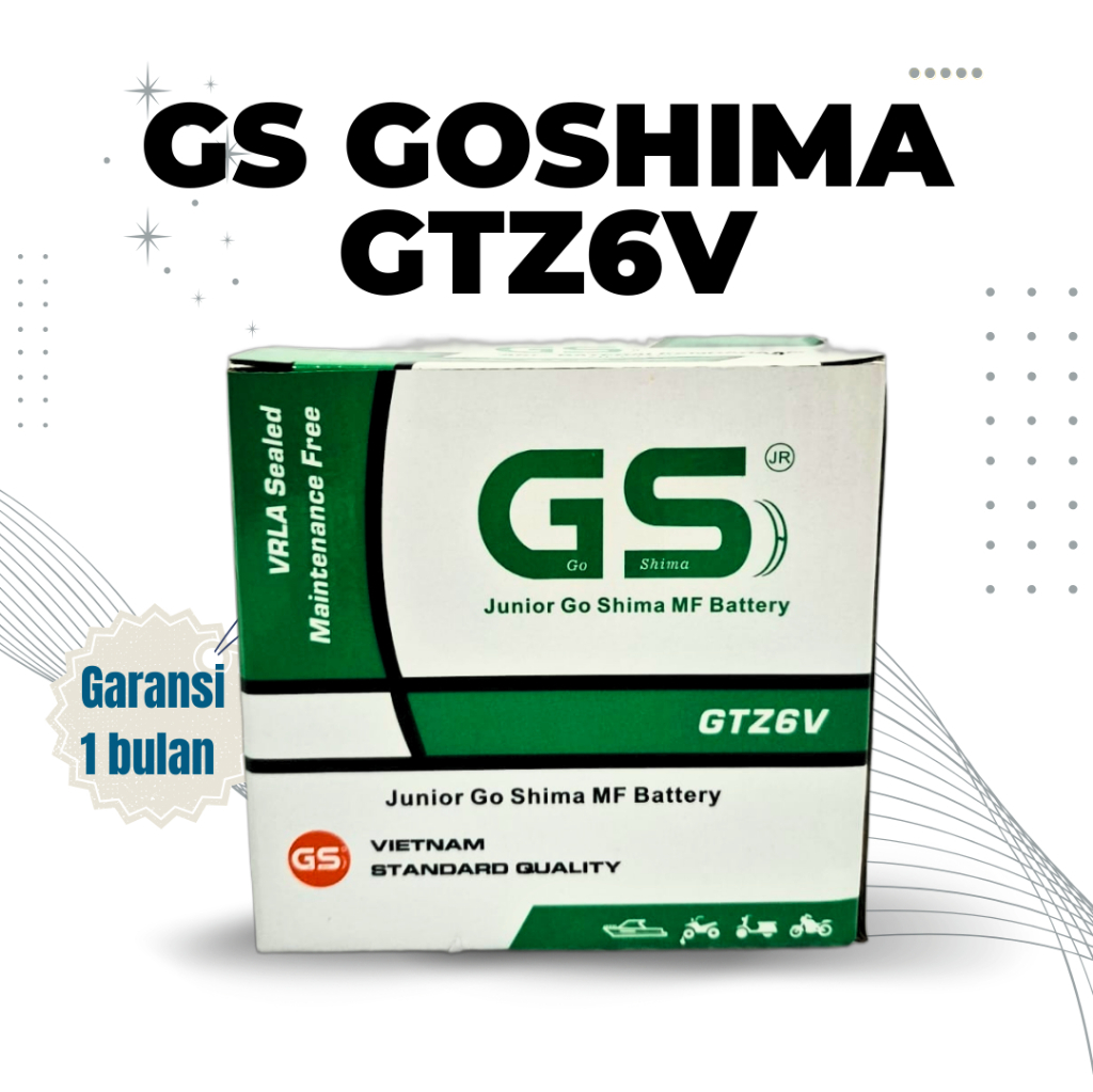 Aki Motor Kawasaki W175 W 175 GS GOSHIMA GTZ6V High Spec Accu Kering