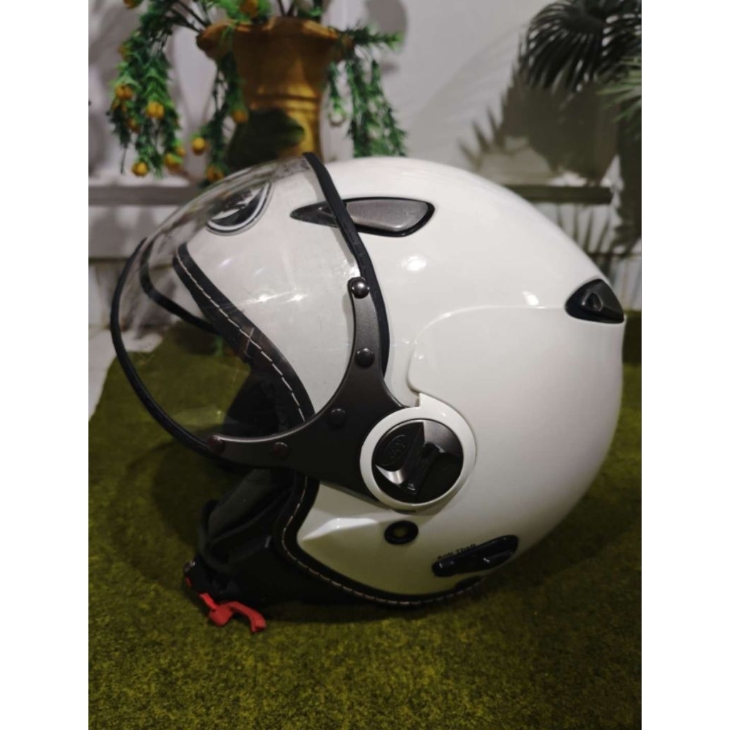 KYT Elsico Putih Size M Second Original Kondisi Bagus Helm Half Face Modern