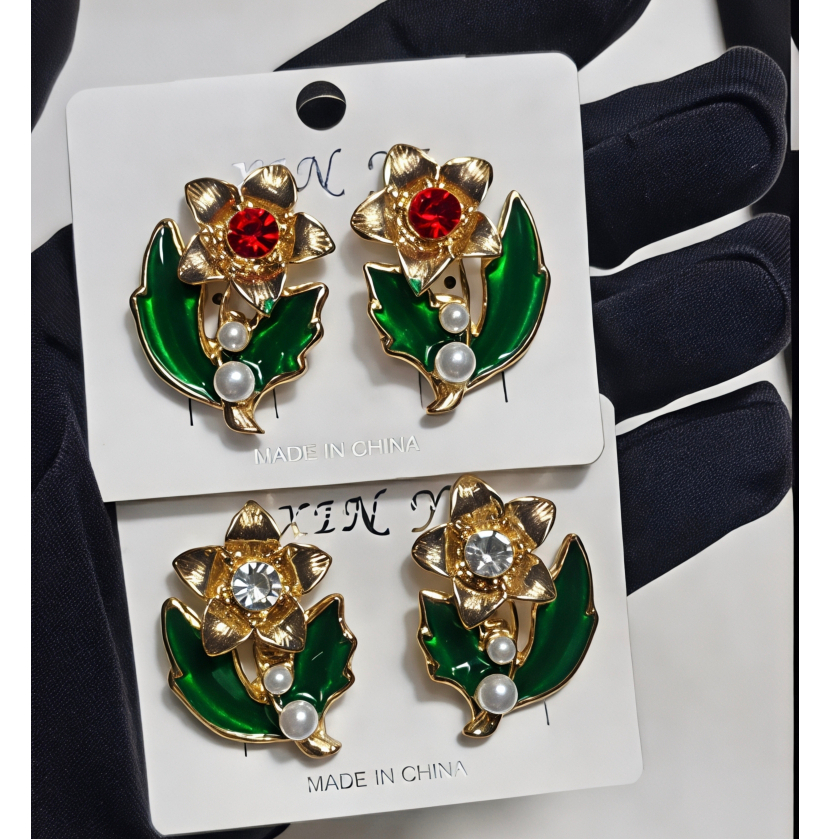 Anting Klip Jepit Tanpa Tindik Giwang Hijab Aksesoris Jilbab Kerudung Wanita Korea Style