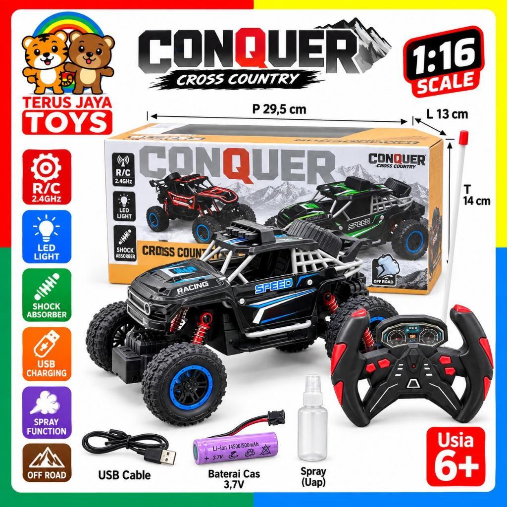 Mainan mobil remote kontrol jeep offroad batman charger - jeep remot mainan