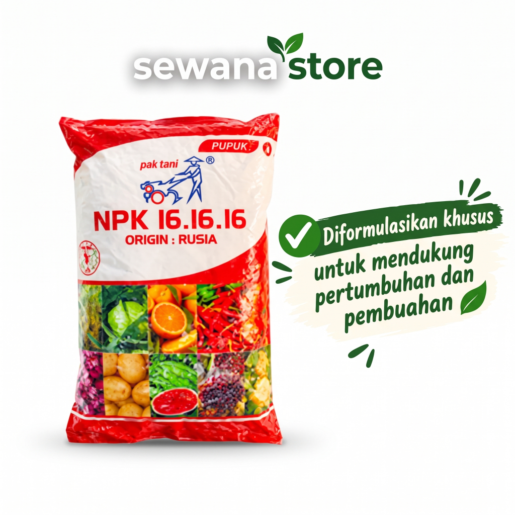 Pupuk NPK 16 Pak Tani 1kg NPK 16 16 16 Merah / NPK 161616 Pak Tani Original