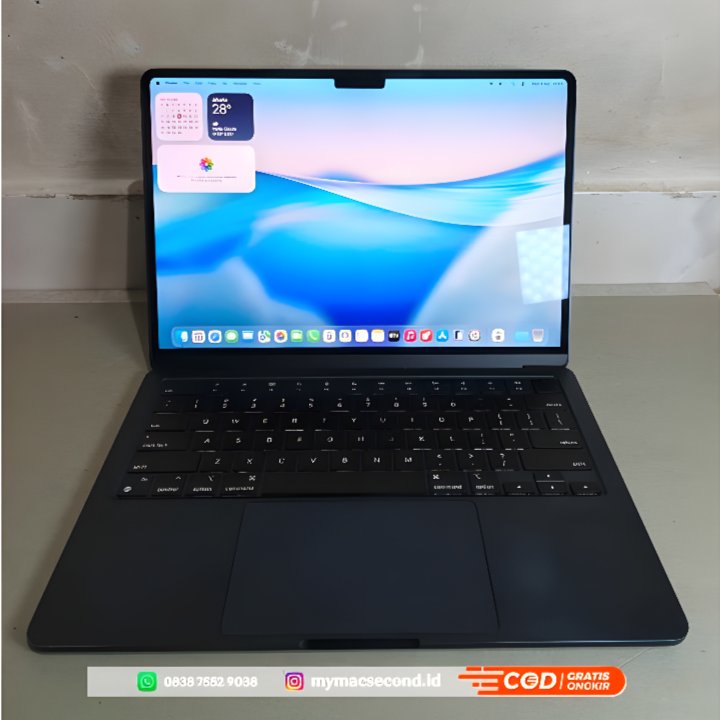 MACBOOK AIR M2 13 INCI SSD 8/256 GB MIDNIGHT SECOND