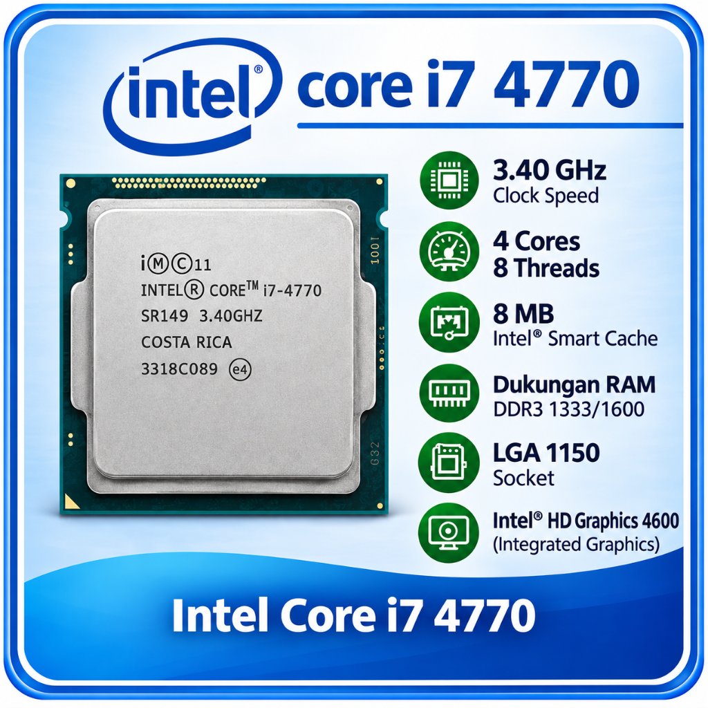 Processor Intel core i7 4770 (i7 GEN 4)
