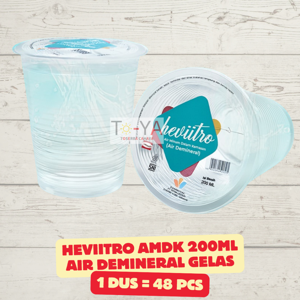 HEVIITRO HEVITRO Air Demineral AMDK Cup Gelas 200 ml - 1 Dus / 48 Pcs