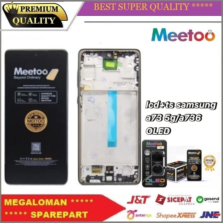 meetoo lcd ts oled wf bisa fingerprint samsung a73 5g a736 original super quality