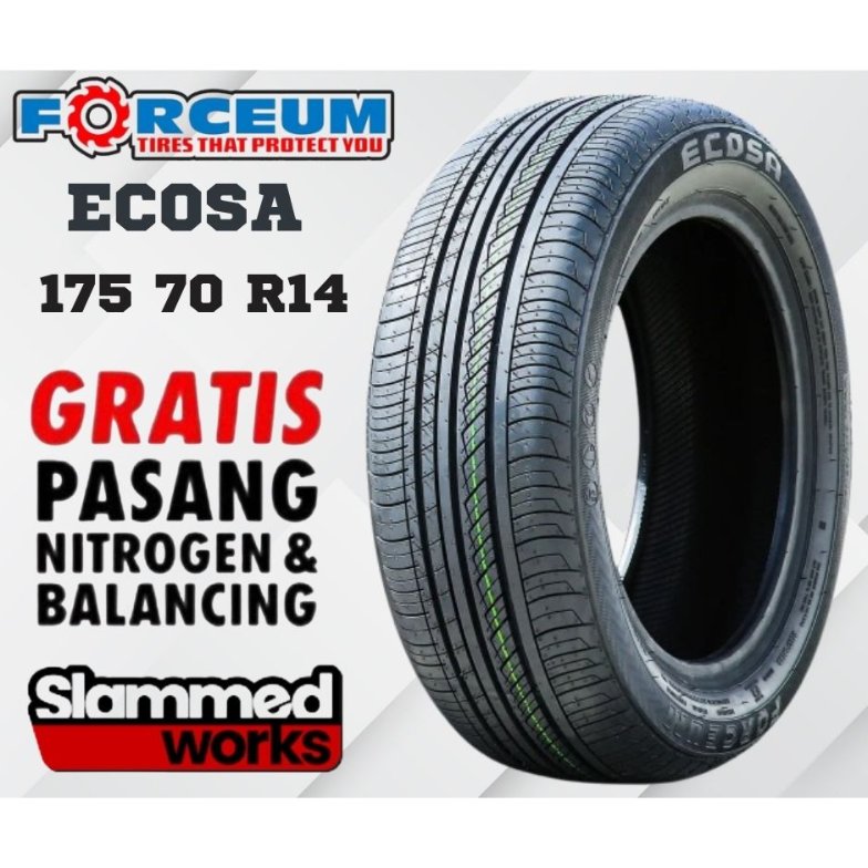 Ban Mobil R14 Forceum Type Ecosa Ukuran 175 70 R14 Tubeles Ban Standar Mobil Agya Agya Sigra Datsun 