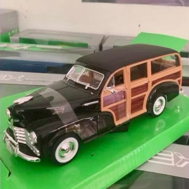 Diecast Welly Skala 1:24 Chevrolet Fleetmaster 1948 (Woody) Baru Bukan Bekas Komplit (Langka & Kolek