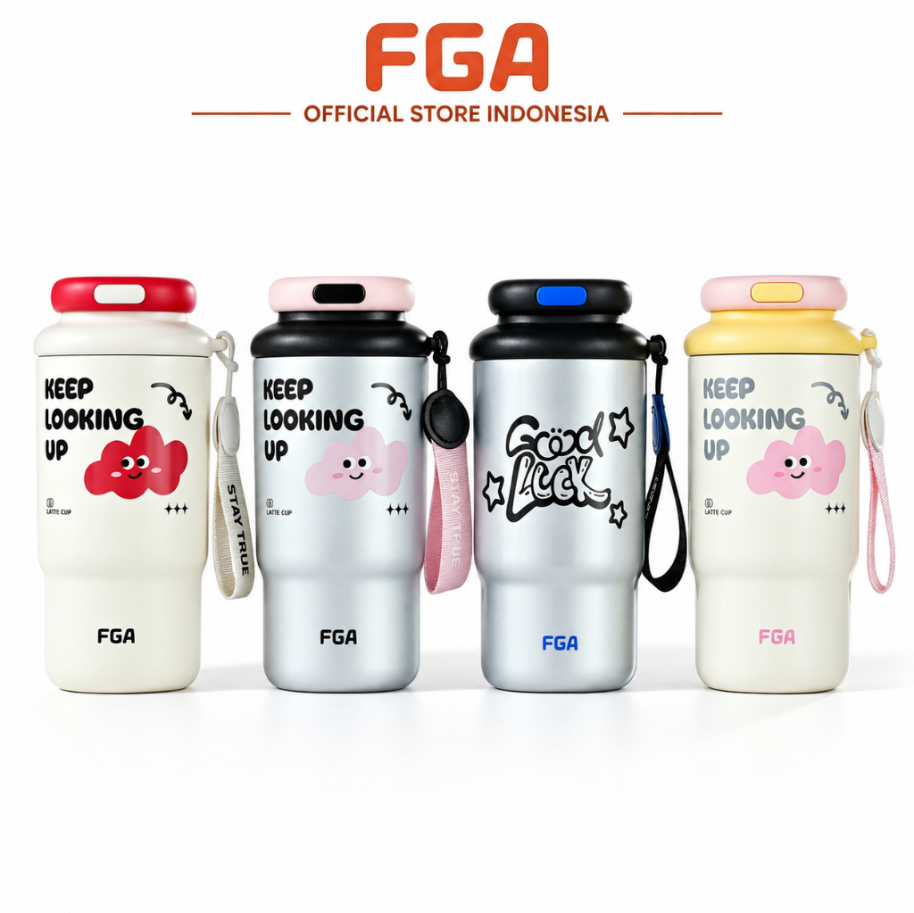 FGA Latte tumbler minum premium 460ml FGAS2606-460 tahan dingin 24 jam botol stainless 316L portable