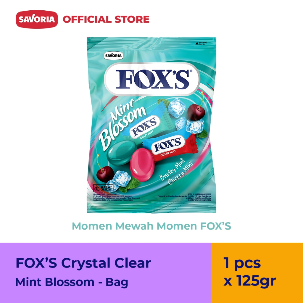 FOX'S Mint Blossom Bag - Permen Wangi Mint 125g