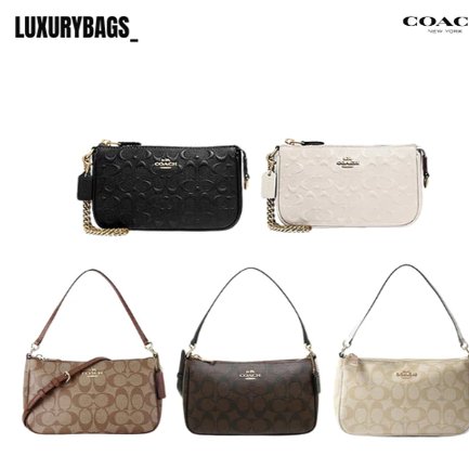 coac 36674 F67567 Women bag top handle pouch in signature canvas