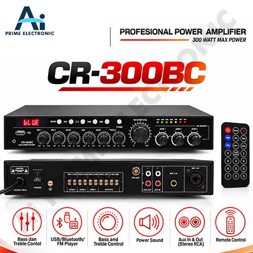 CRIMSON CR-300BC Power Amplifier Ampli Speaker Travo Ceiling 300 Watt