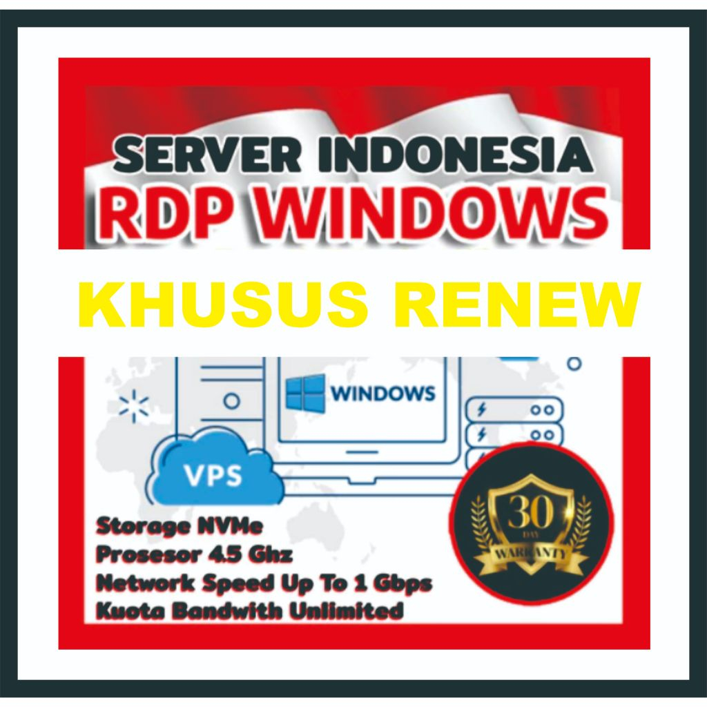 [ KHUSUS RENEW ] RDP Windows SERVER INDONESIA