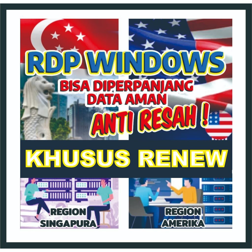 [ KHUSUS RENEW ] RDP/VPS Windows Server USA/Singapore