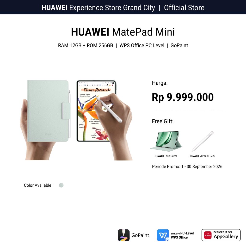 HUAWEI MatePad Mini  |  12GB RAM + 256GB ROM  |  WPS Office PC Level  |  GoPaint