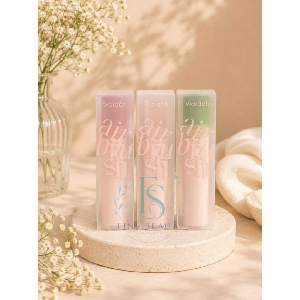 Wardah Airbrush Lip Glow Fini Beauty lip gloss warna pastel