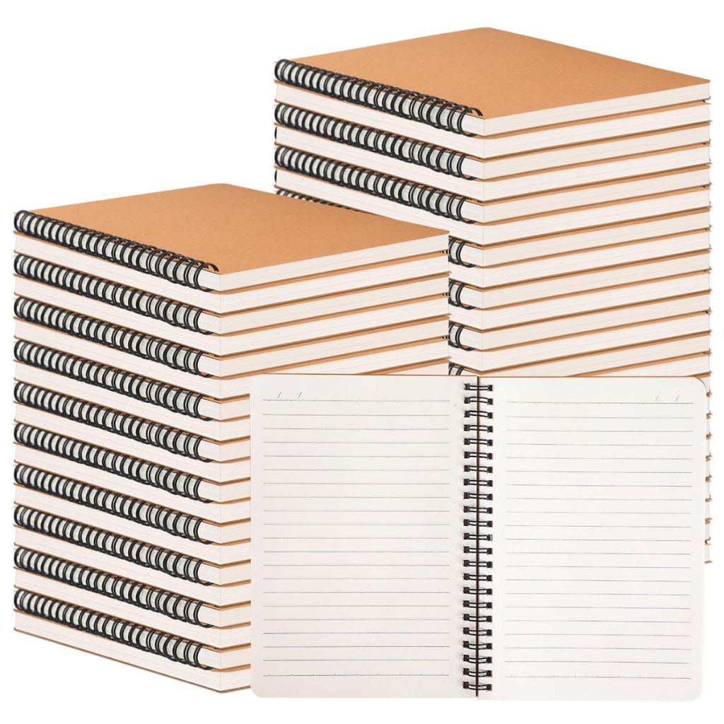 Notebook Spiral Ukuran A5 /A6 isi  Garis Dan Polos Isi 100 Halaman 50 Lembar Buku Tulis Catatan