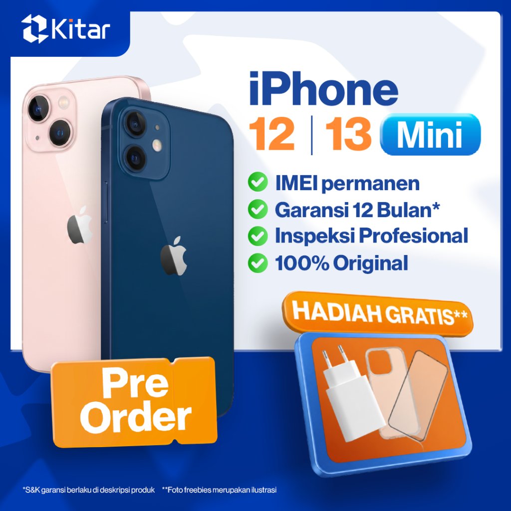 [Pre-Order] EX IBOX iPhone 12 Mini | 13 Mini ex iBox IMEI Permanen Garansi 12 Bln 100% Original Seco