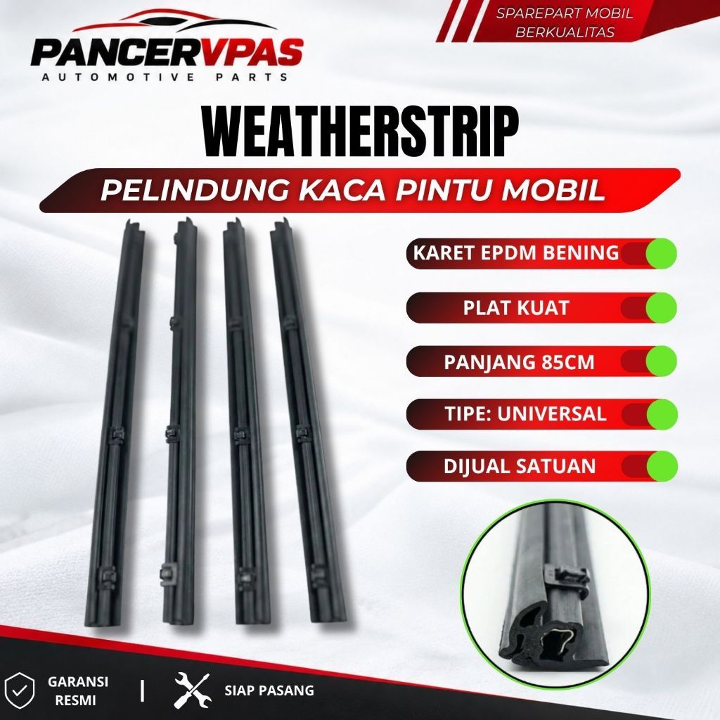 Weatherstrip Pelipit Kaca Pintu Mobil Universal