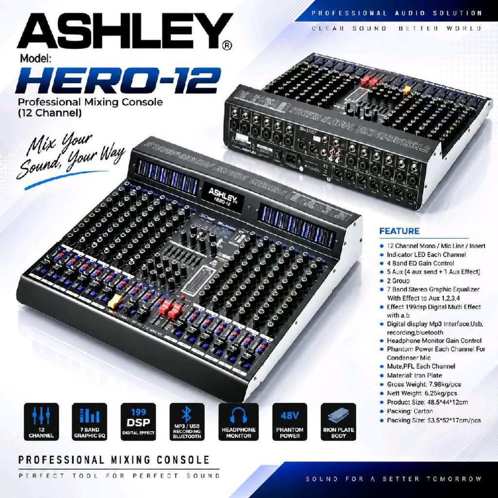 MIXER AUDIO ASHLEY 12 CHANNEL ASHLEY HERO 12 hero12 original