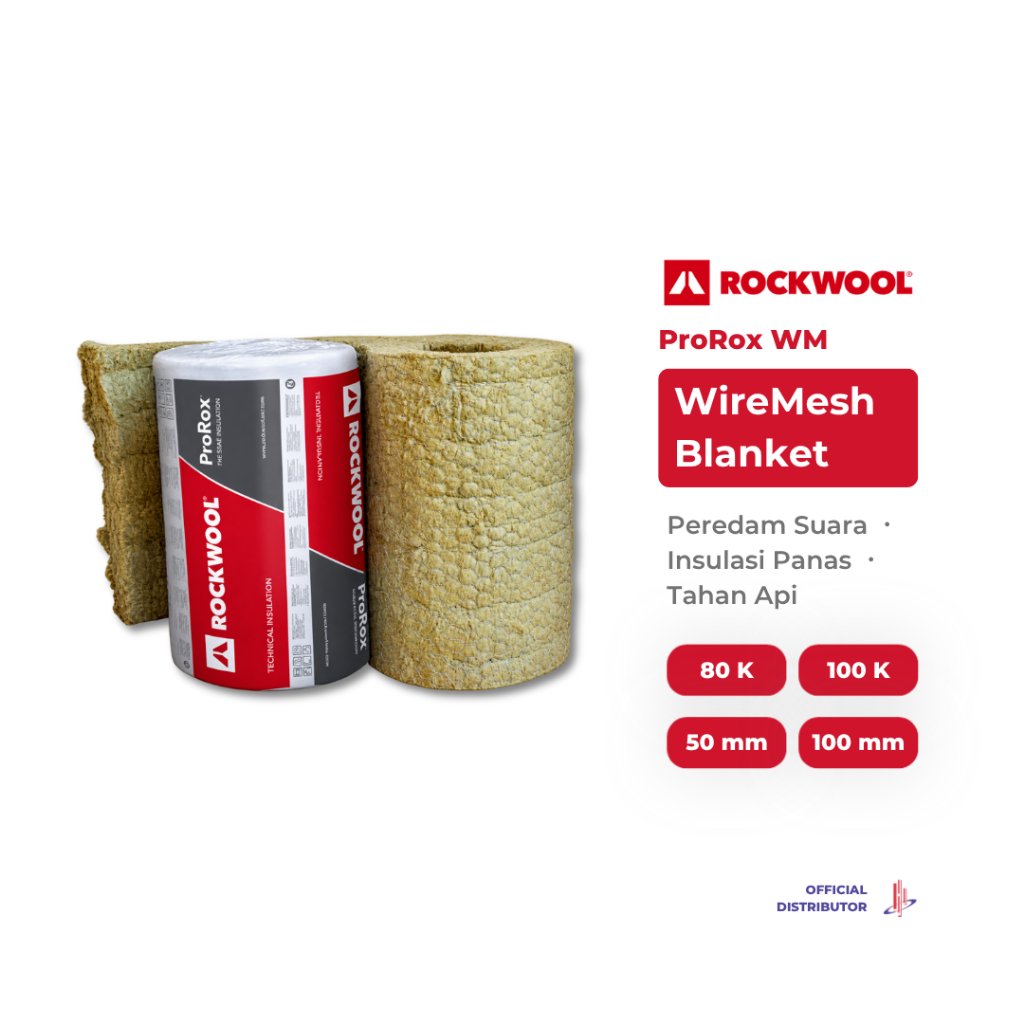 Insulasi Industrial Wire Mesh Blanket Rockwool ProRox WM 950 SA Density 80K dan 960 SA Density 100K 