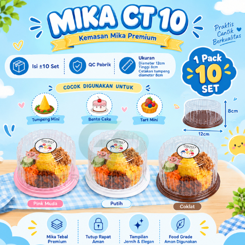 MIKA TUMPENG MINI 10CM/ MIKA NASI KUNING/ MIKA BENTO CAKE/ CT 10 ISI 10SET