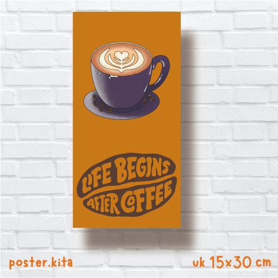 Hiasan dinding kopi MDF kayu poster kayu coffe tema kopi walldecor kopi