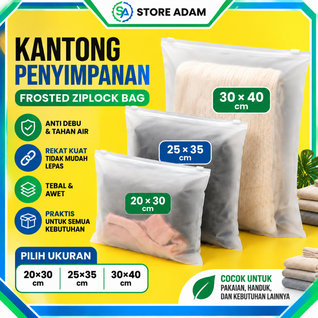 50pcs Ziplock Bag Potrait | Ziplock Bag Frosted | Zipper Bag Storage | Ziplock Packaging I Reselable