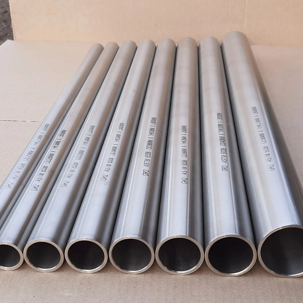 Pipa Titanium OD32 Tebal 3mm Panjang 60cm / Pipa Titan Grade 2 SEAMLESS Tanpa Sambungan