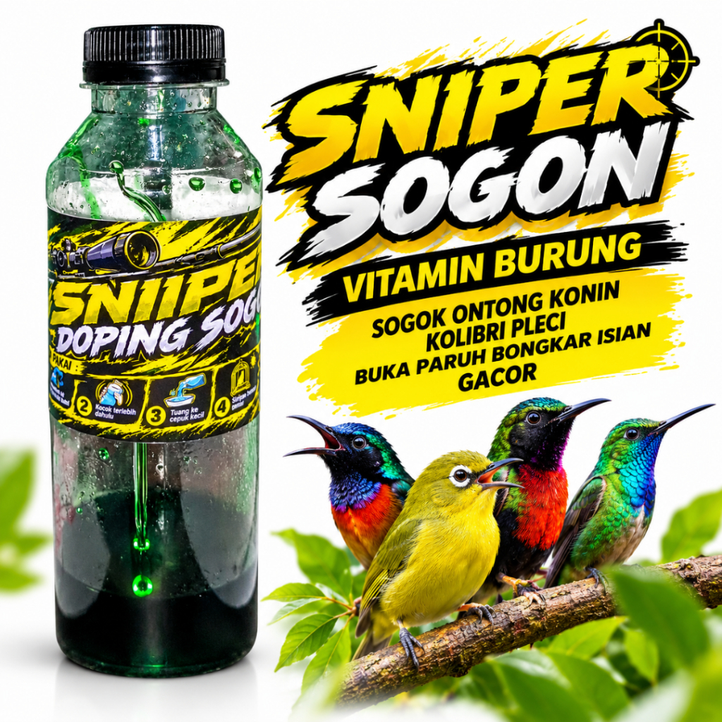 SNIPER SOGON BIKIN HIPER VITAMIN BURUNG SOGOK ONTONG KONIN KOLIBRI PLECI TAMBAH BONGKAR ISIAN GACOR