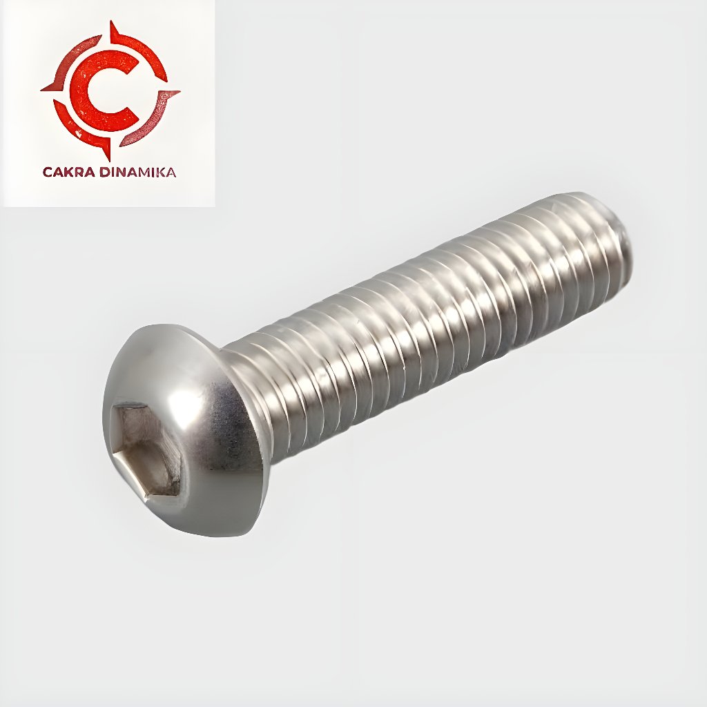 (1PCS) BAUT BUTTON L M6 x 16 / M6 x 18 STAINLESS STEEL BAUT L 6MM BAUT KANCING ANTI KARAT