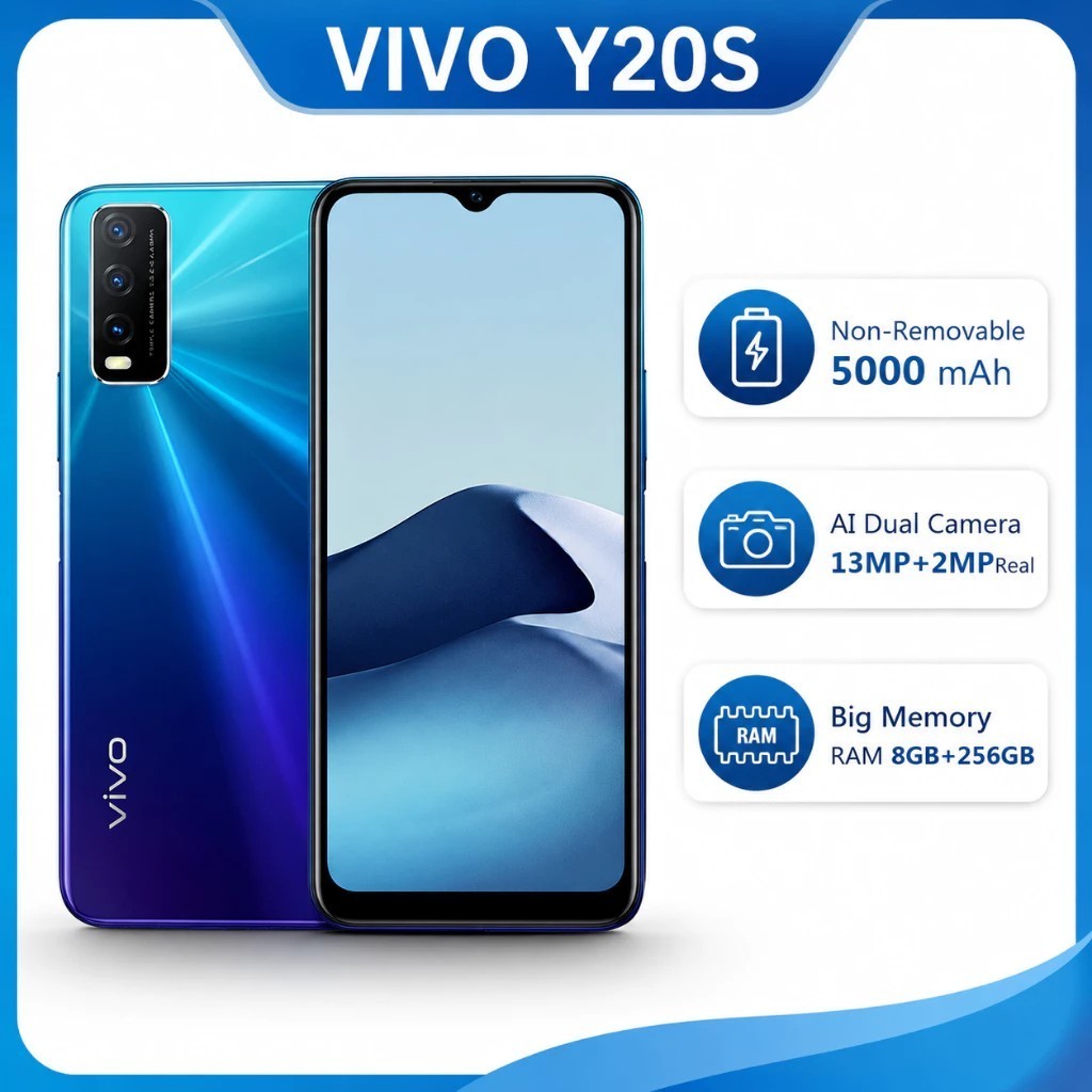 Smartphone Vivo Y20s asli ori handphone RAM 8/256GB Camera 13MP Second