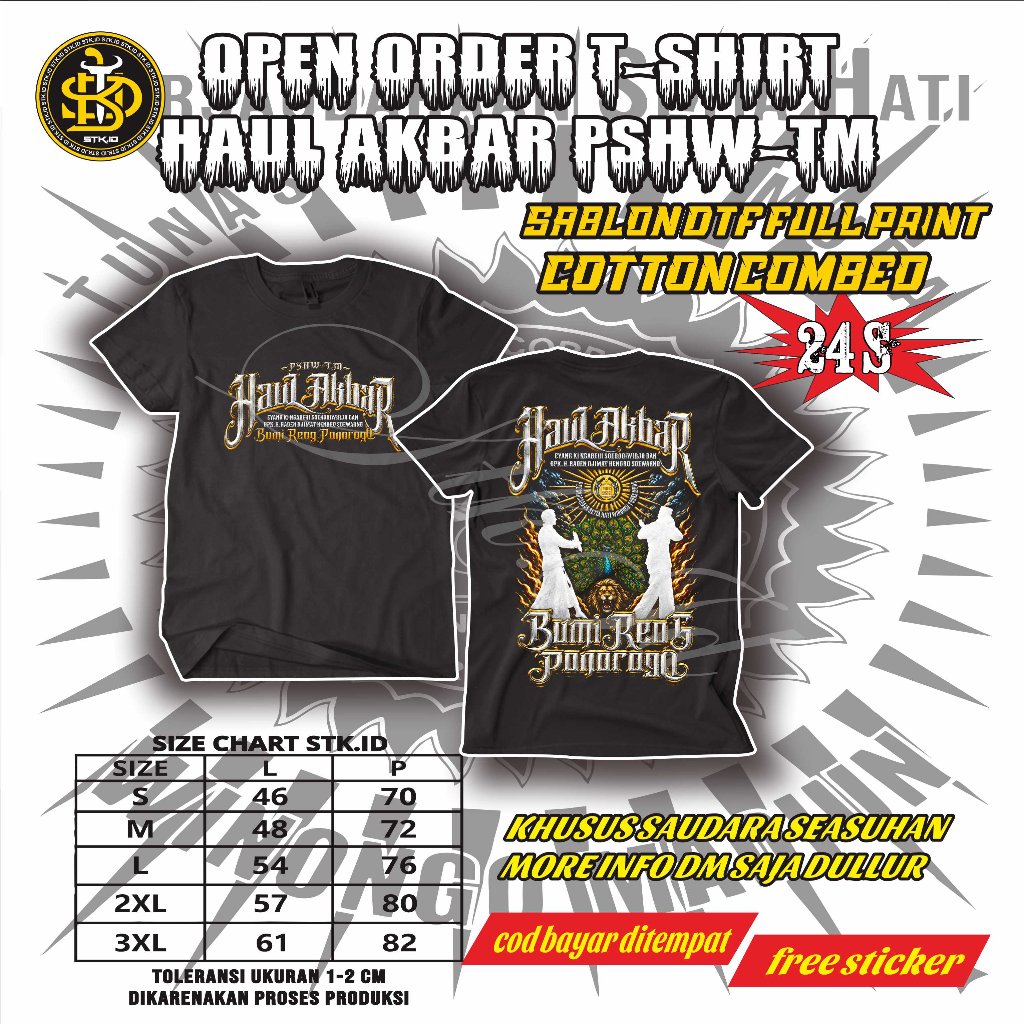 KAOS SPESIAL HAUL PSHW PSHWTM WINONGO EYANG SURO DAN RDH SOEWARNO