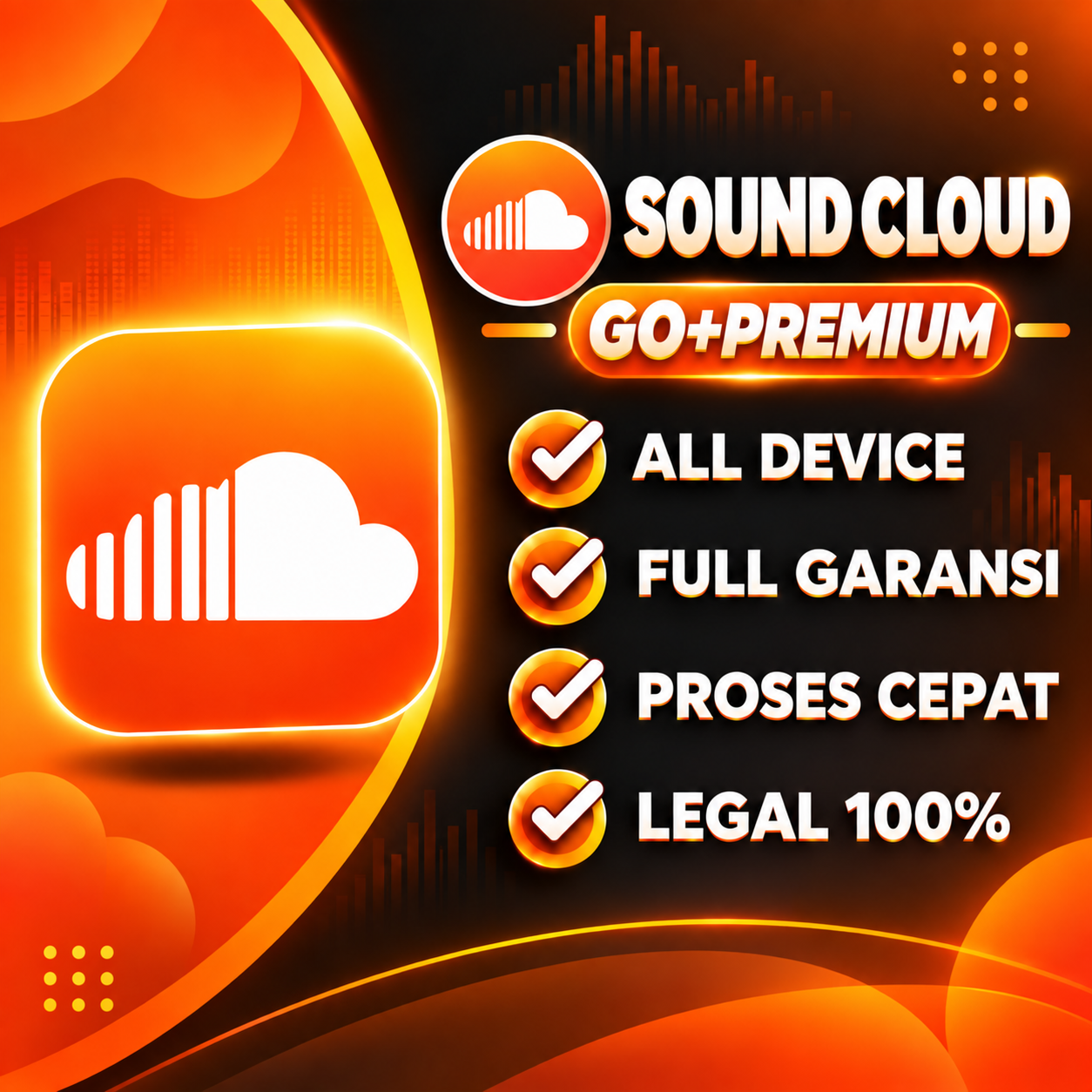 SoundCloud Go+ Premium 1 Bulan Full Garansi Proses Cepat