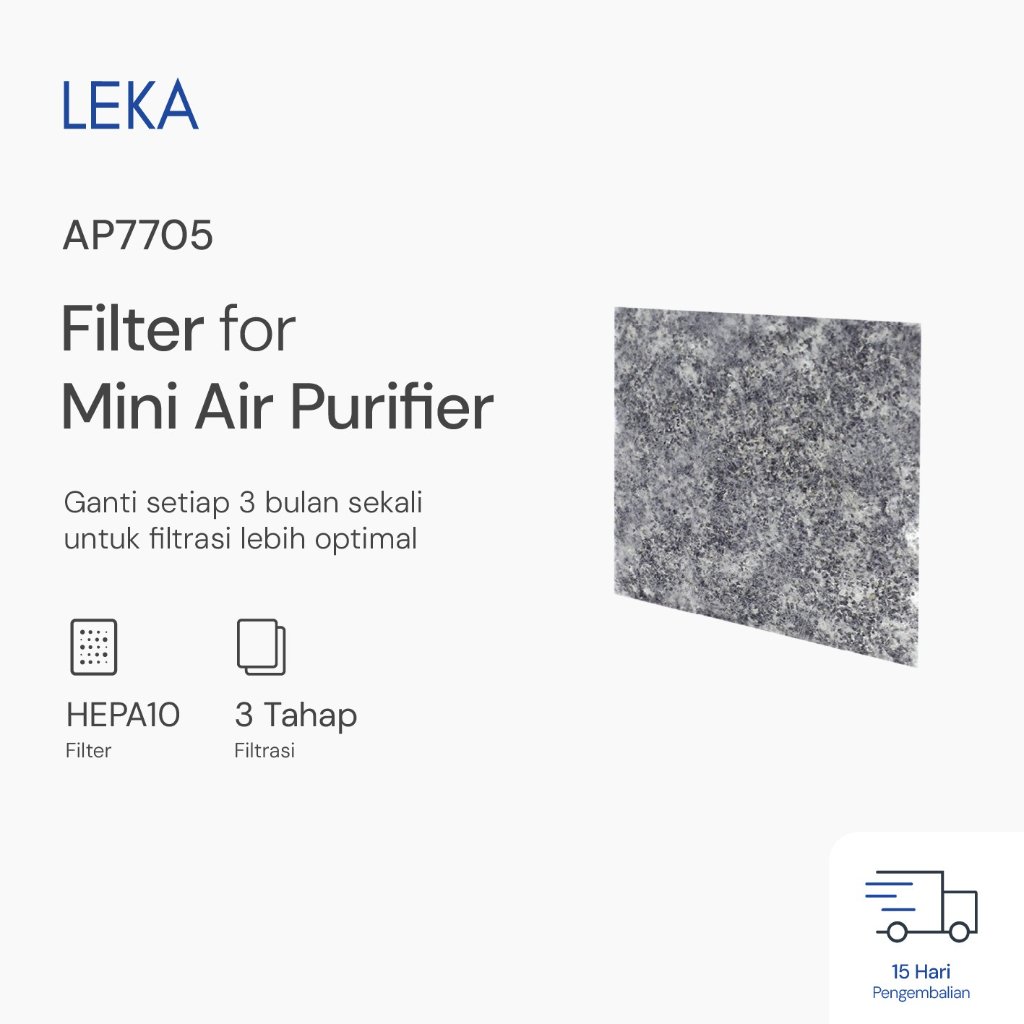 LEKA - AP7705 Portable Air Purifier - Replacement Filter - Filter HEPA