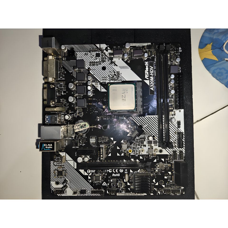 PAKET Motherboard ASRock A320M-HDV + AMD Ryzen 5 3400G