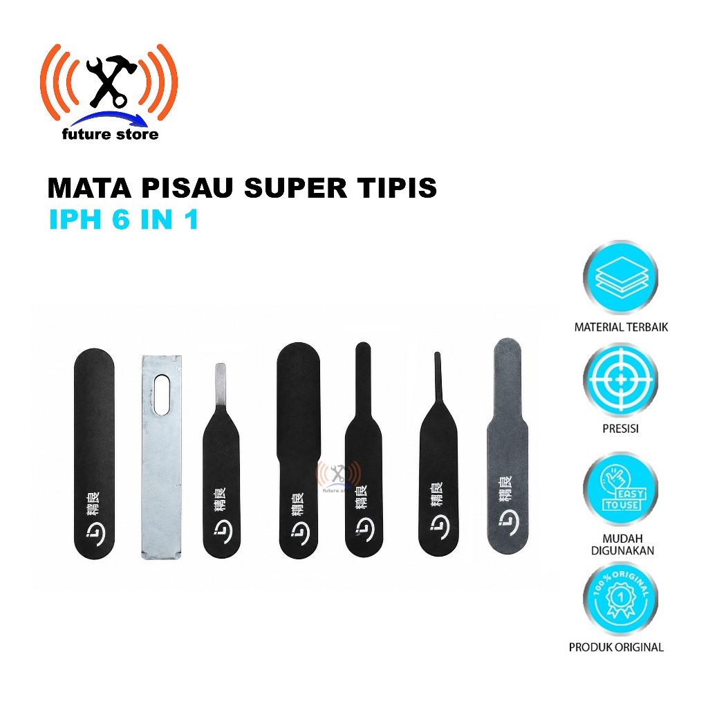 MATA PISAU SUPER TIPIS IPHONE 6 IN 1 JINGLIANG ORIGINAL - PISAU PEMBUKA LCD DAN ALAT BANTU SERVICE I