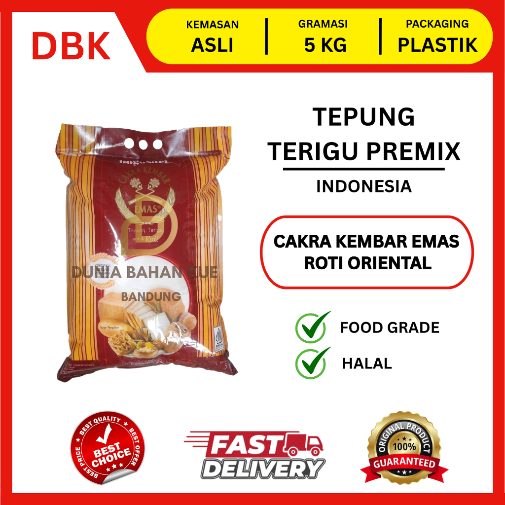 CAKRA KEMBAR EMAS ROTI 5 KG / TEPUNG TERIGU ROTI CAKRA KEMBAR EMAS