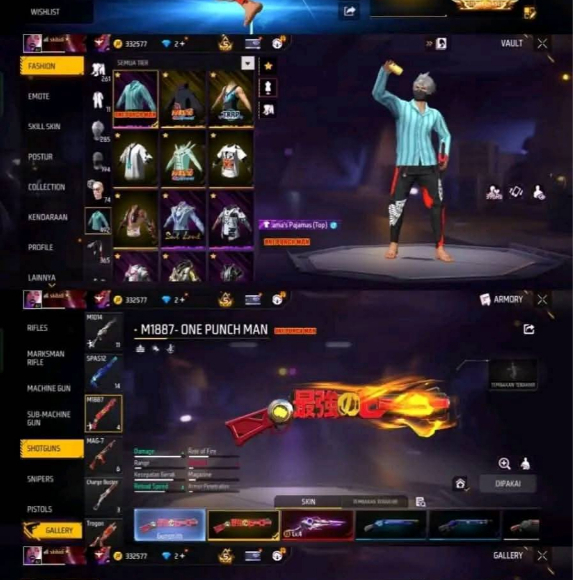 Cod akun fire free sultan S 1 terbaru sg opm