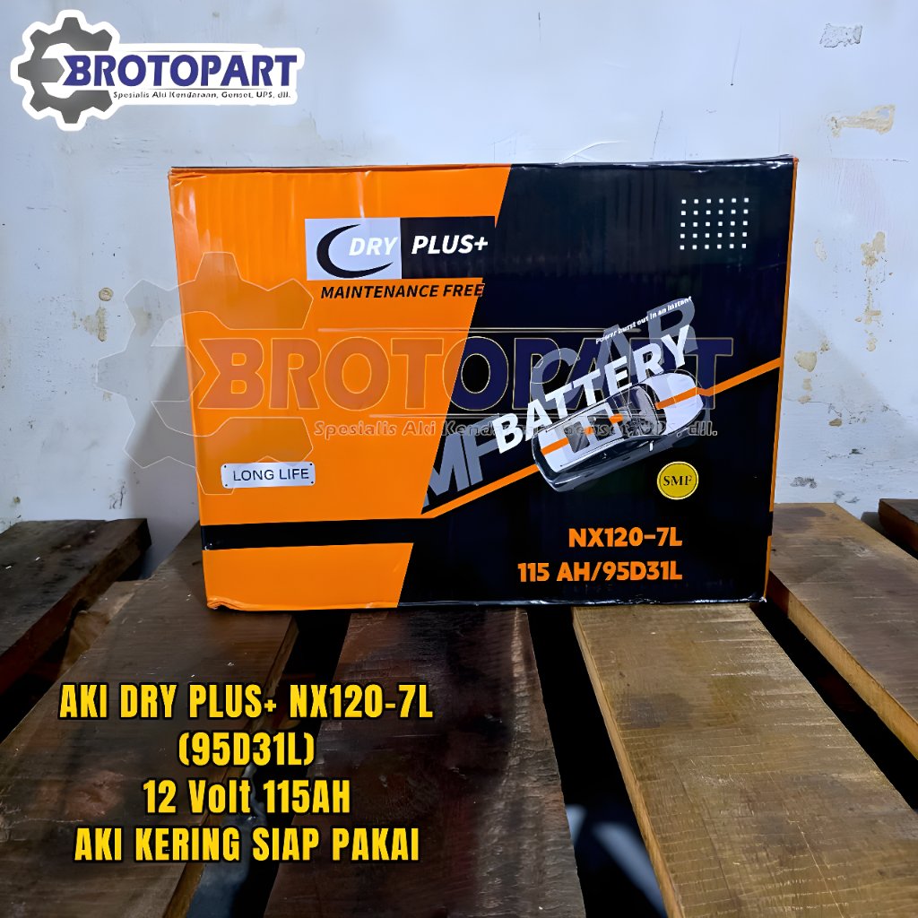 AKI KERING MITSUBISHI PAJERO SPORT, PAJERO DAKAR DRY PLUS+ 95D31L MF AKI KERING 12VOLT 115AH ORIGINA