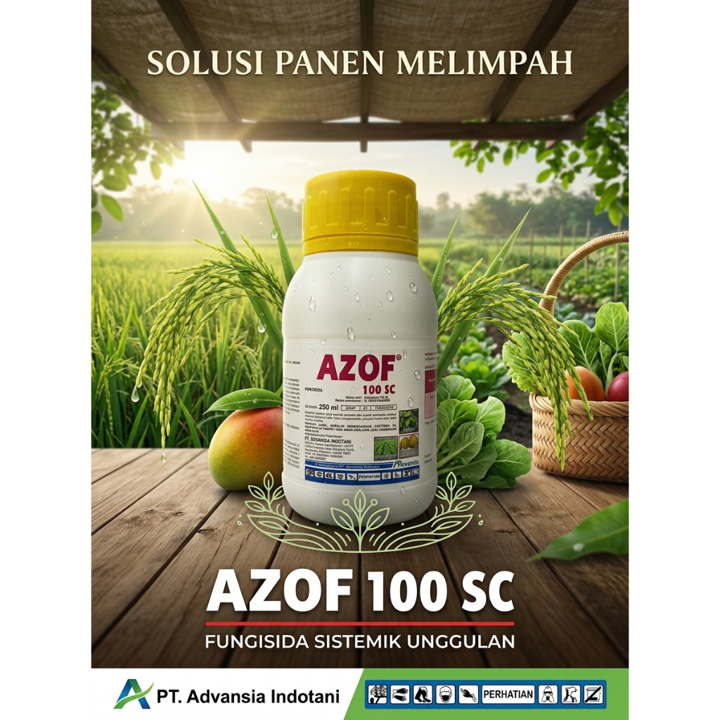 FUNGISIDA  AZOF 100SC ADVANSIA 250ML – PENGENDALI PENYAKIT BUSUK DAUN PADA TANAMAN KENTANG