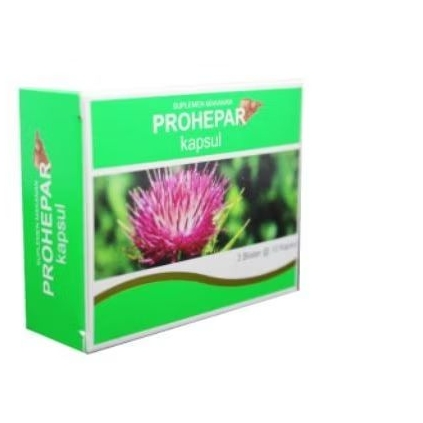 PROHEPAR Suplemen Hati Ginjal Siliphos Vitamin B Kompleks E 1 Box 3 Blister 10 Kapsul